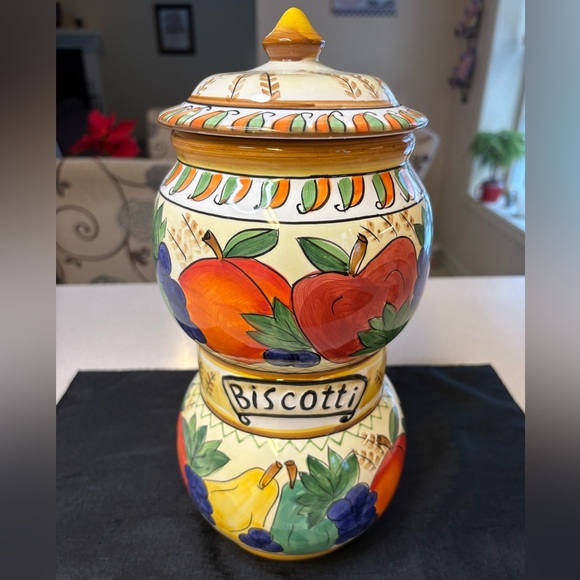 Biscotti Other - Vintage Hand- Painted Nonni’s Biscotti Ceramic Cookie Jar
